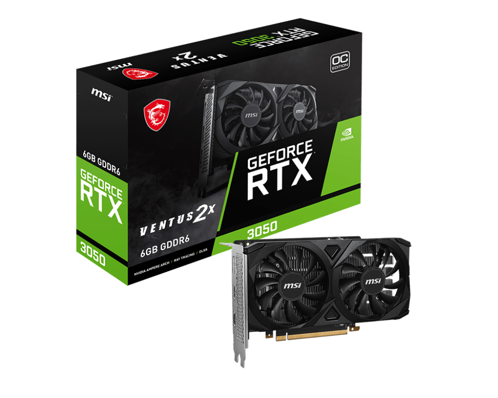 VGA : MSI GEFORCE RTX3050 VENTUS 2X 6GB OC GDDR6 #3Y