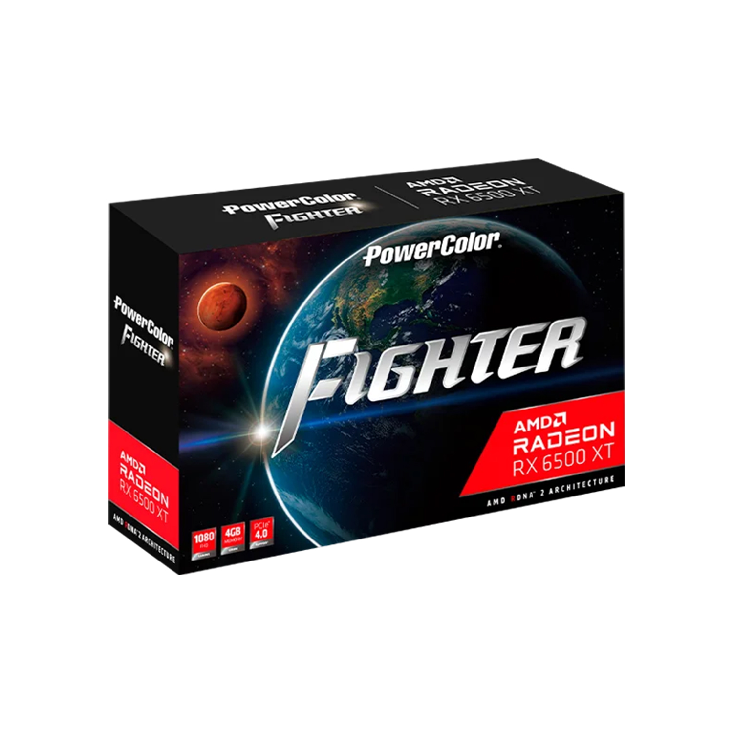 VGA : POWERCOLOR FIGHTER AMD RADEON RX 6500XT 4GB GDDR6 V3 (AXRX 6500XT 4GBD6-DHV3) #3Y