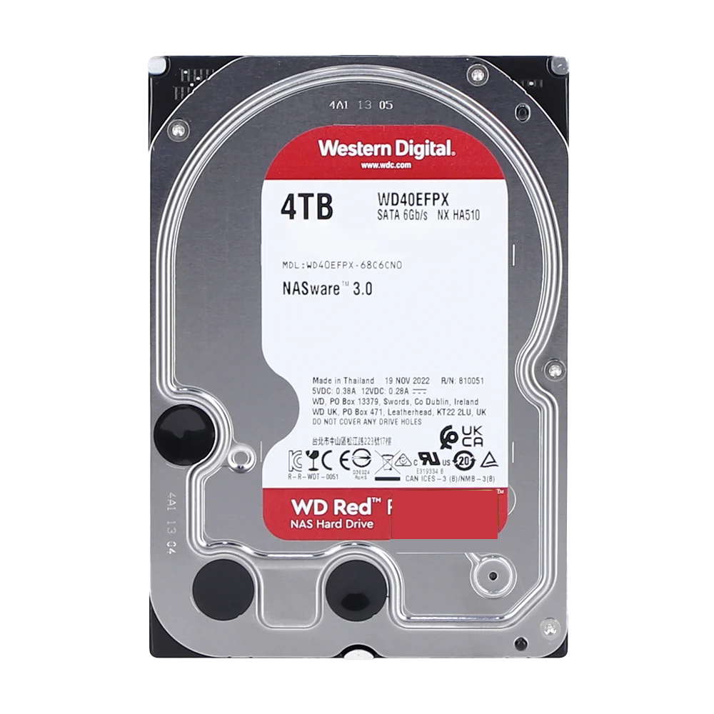HARDDISK NAS 4 TB WD RED PLUS (128MB, WD40EFPX, SATA-III)