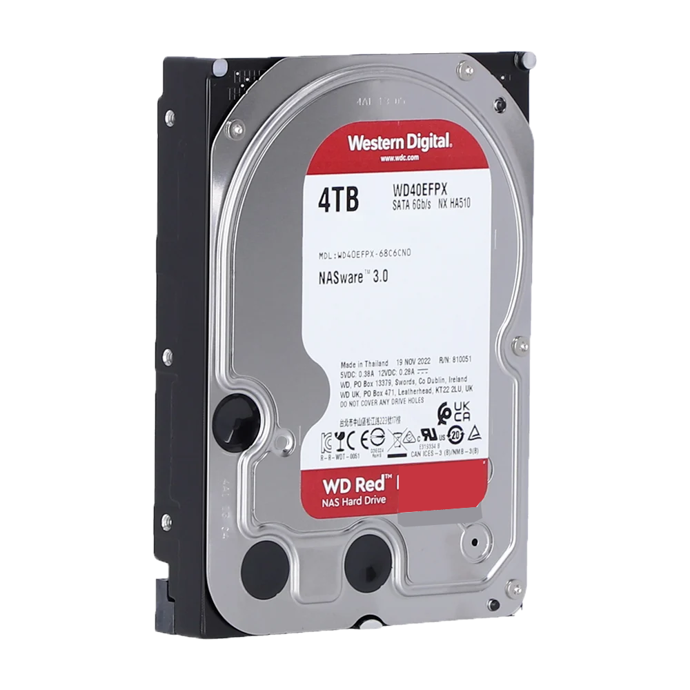HARDDISK NAS 4 TB WD RED PLUS (128MB, WD40EFPX, SATA-III)