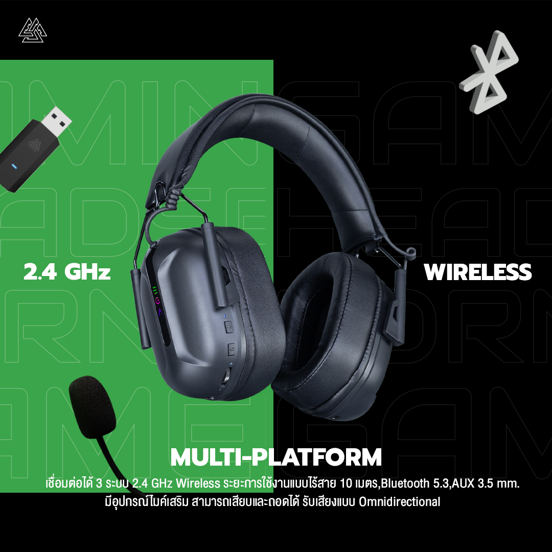 TRI-MODE HEADSET (7.1)  : EGA TYPE GH4 PRO (BLACK) #2Y