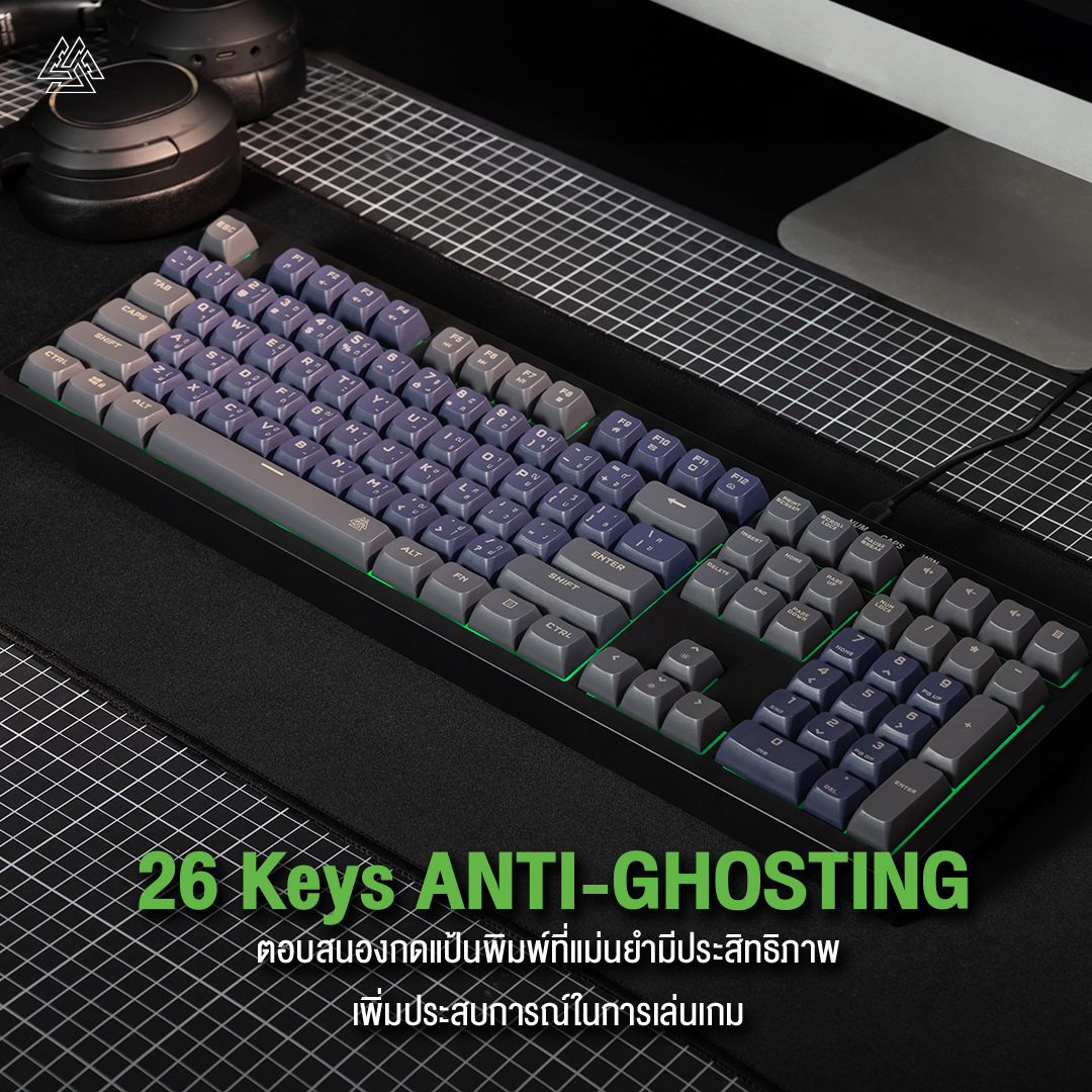 USB KEYBOARD : EGA TYPE K11 (PURPLE/GRAY) #2Y