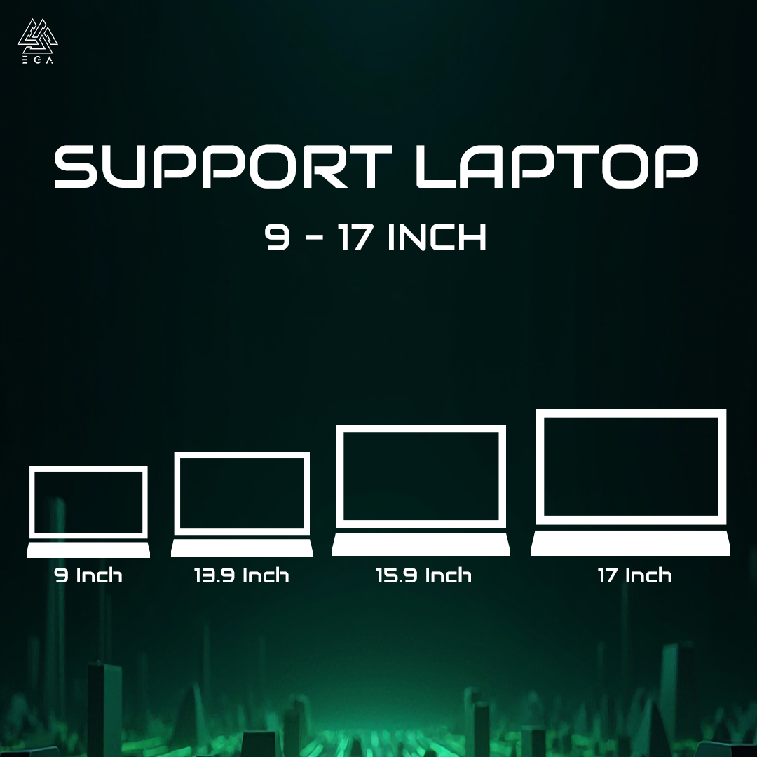LAPTOP STAND 9-17" : EGA TYPE CP4 RGB GAMING COOLER PAD (BLACK) #2Y