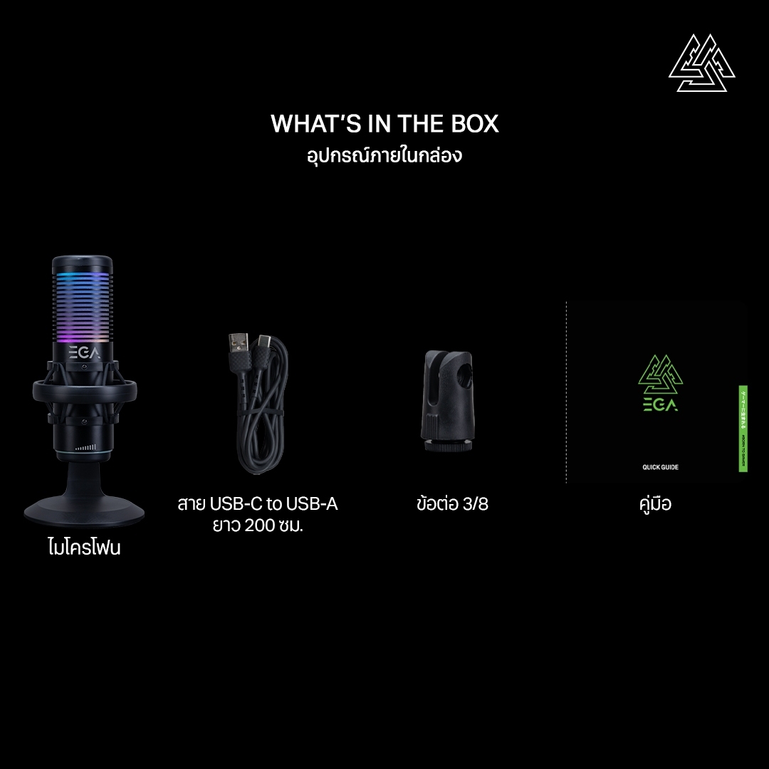 MICROPHONE CONDENSER : EGA TYPE GMC1 PRO (BLACK) #2Y