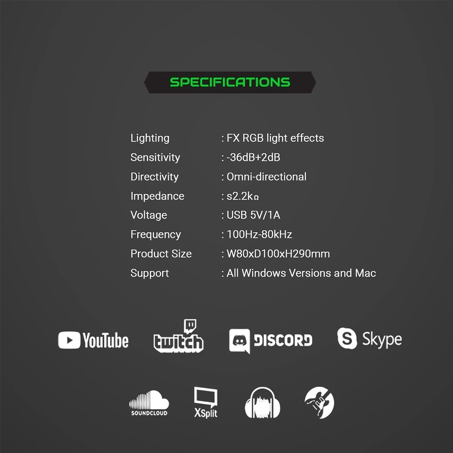 MICROPHONE : EGA TYPE MC5 (BLACK) #2Y