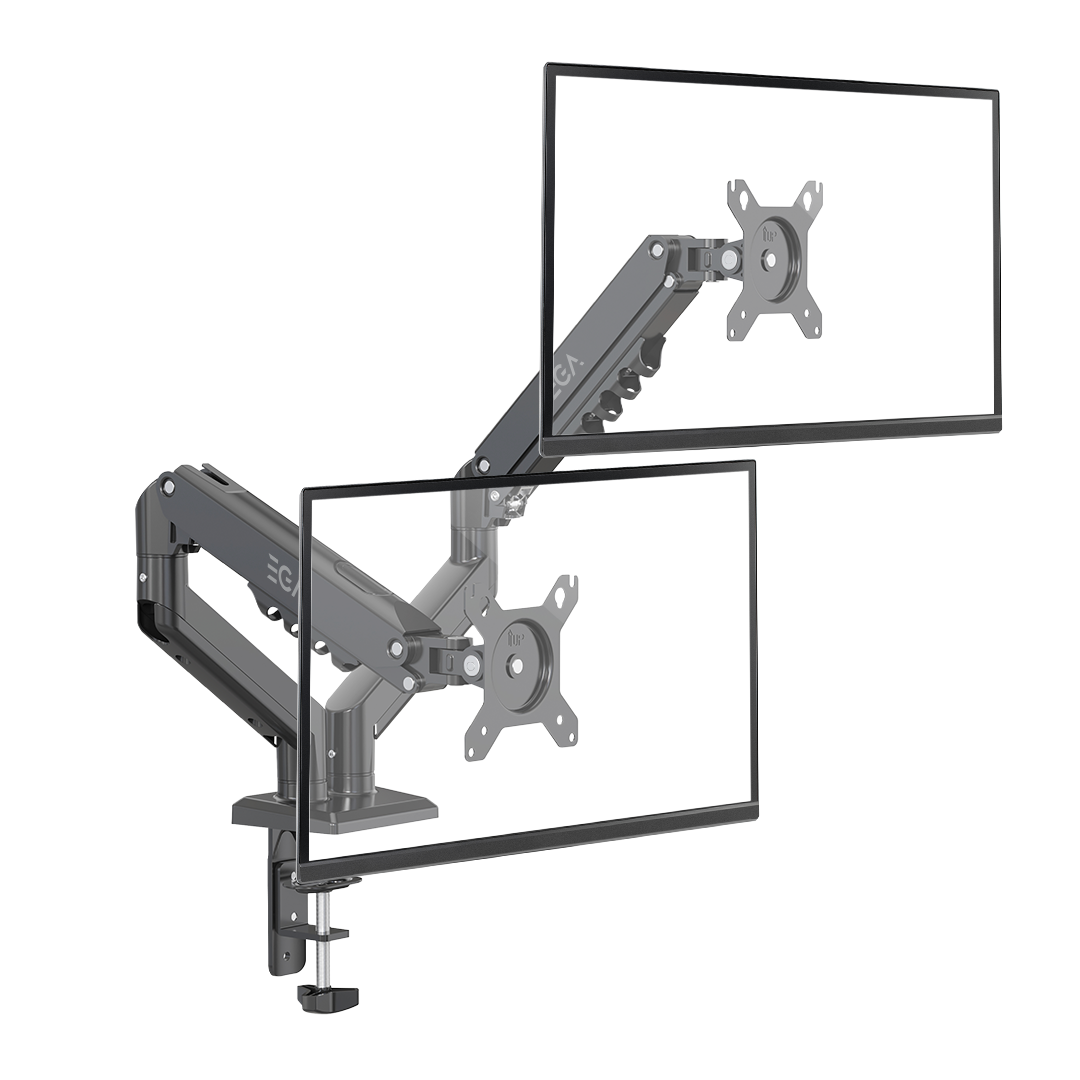 MONITOR ARM : EGA DUAL (TYPE MA2)_BLACK/GRAY #1Y