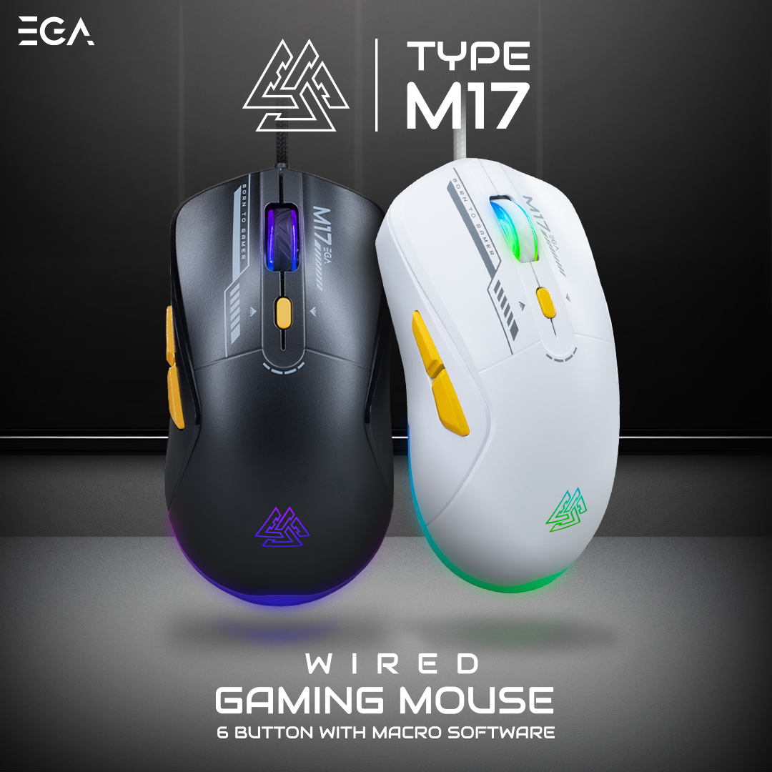 MOUSE MACRO : EGA GAMING MOUSE TYPE M17 (BLACK) #2Y