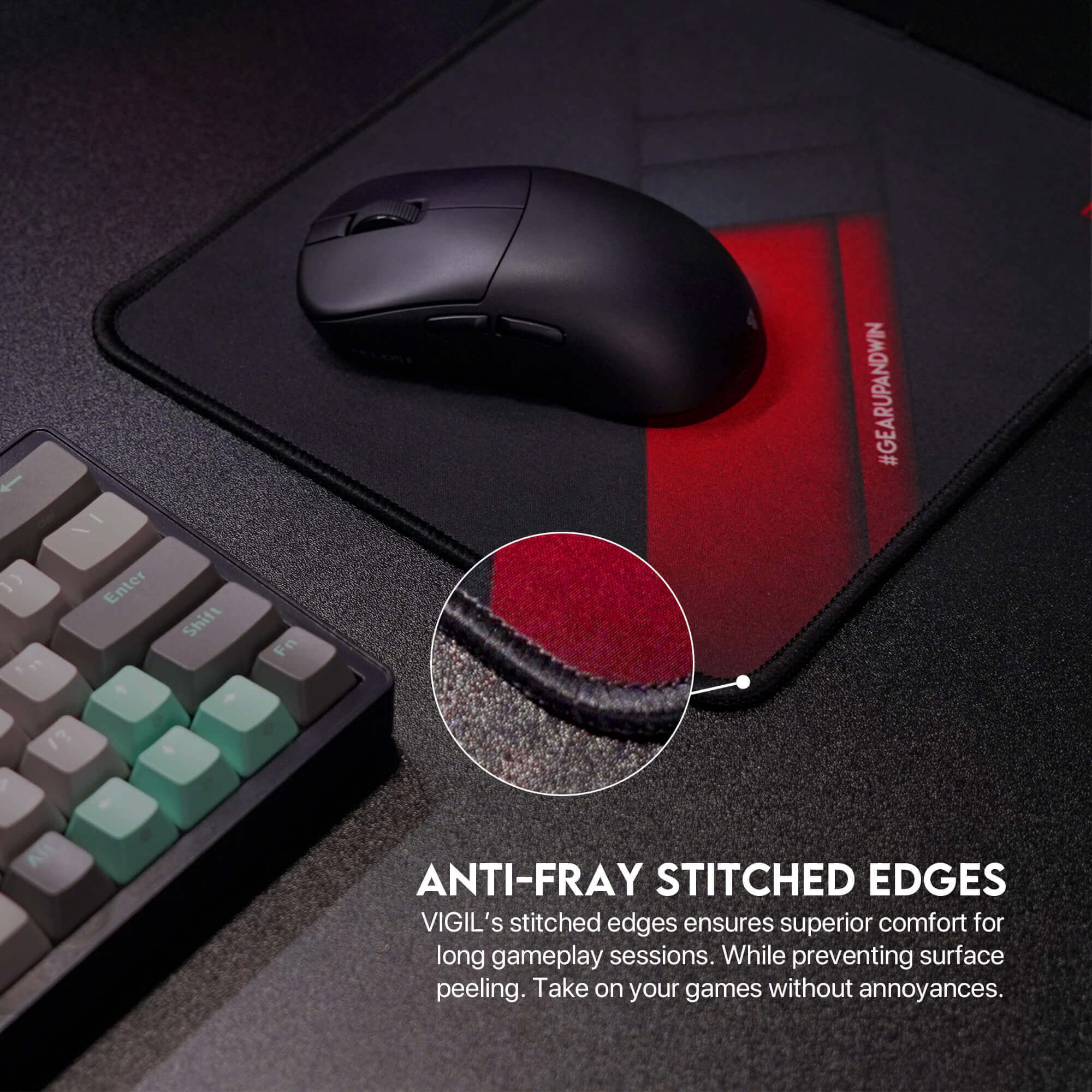MOUSE PAD : FANTECH VIGIL MP256 GAMING (BLACK)