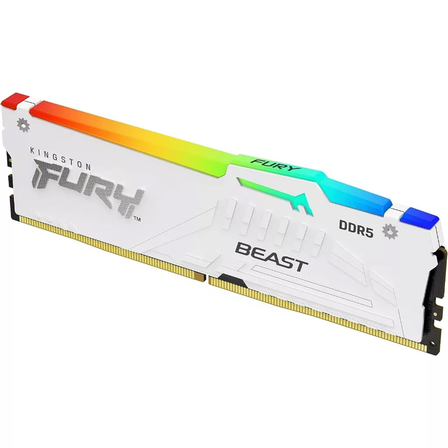 RAM PC : DDR5(5200) 16GB KINGSTON FURY BEAST RGB WHITE XMP (KF552C40BWA-16) #LT