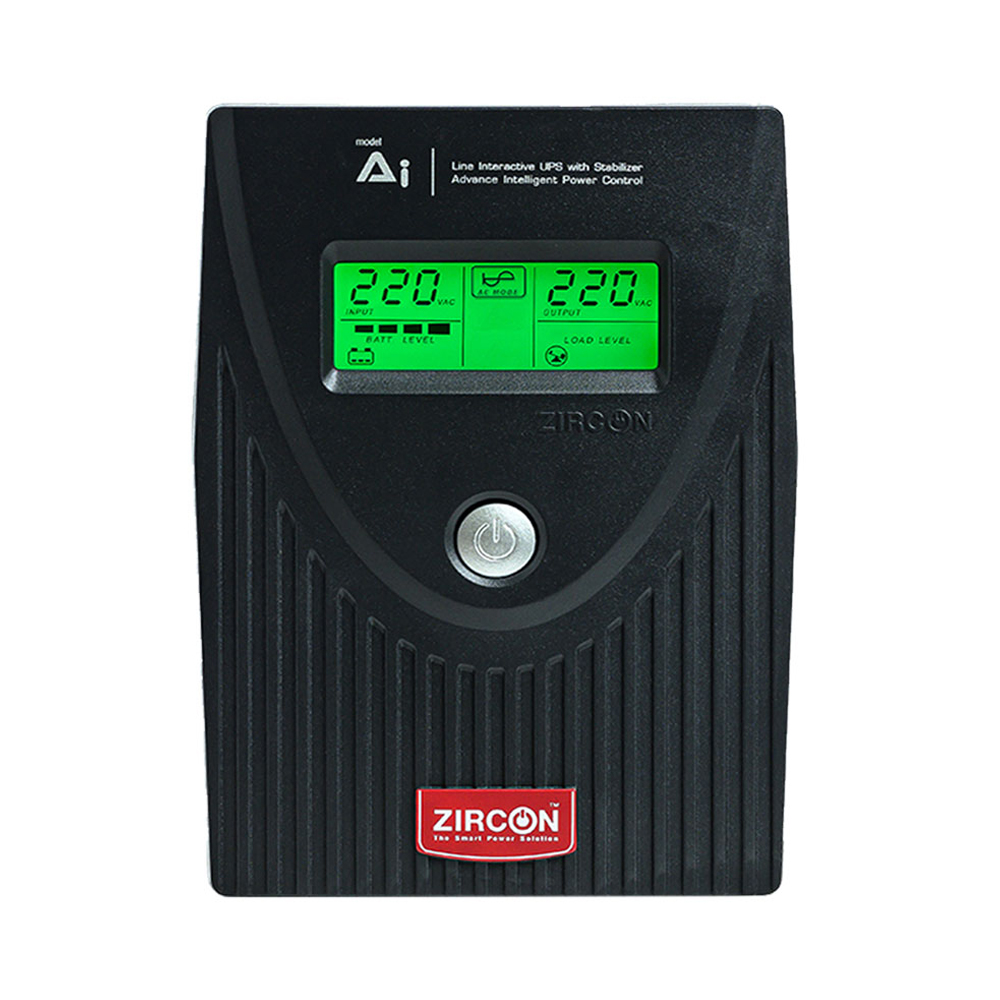 ZIRCON LINE INTERACTIVE UPS AI-PLUS (1000VA/630W) ECO DESIGN 12V9AH (TOWER TYPE)